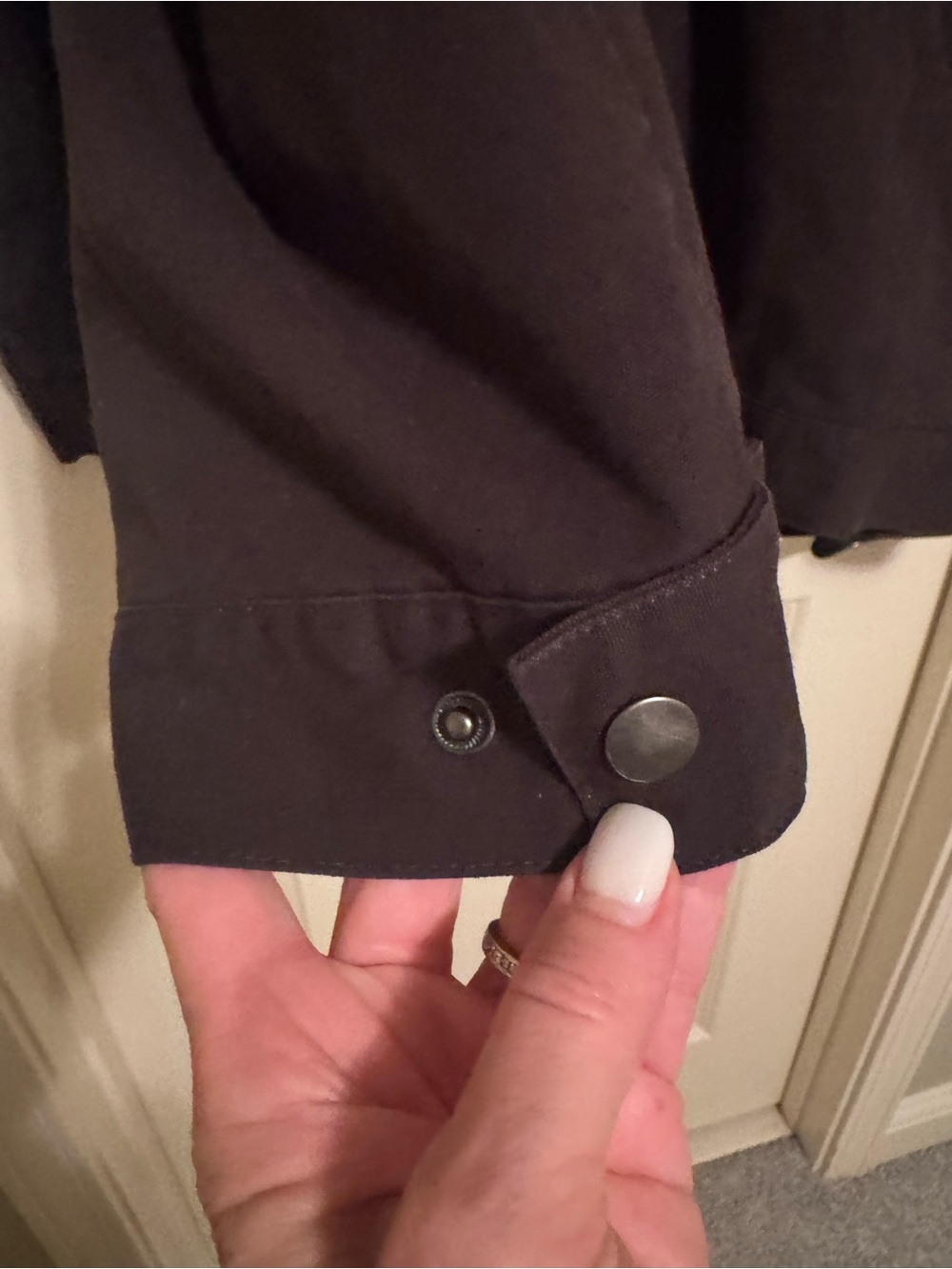 Taylor Swift Black Cowboy Like Me- Evermore Jacket with Gray Sherpa Collar - Picture 7 of 9
